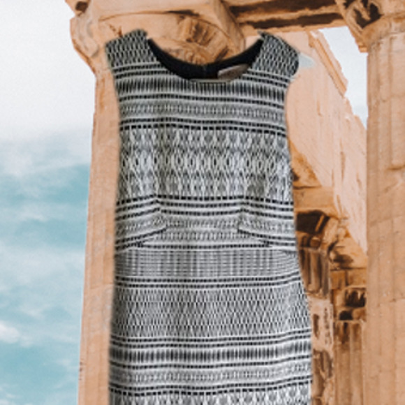 Philosophy small nwt sleeveless, black, white pencil dress. Office, fall/winter - Picture 2 of 2